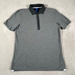 Kit and Ace Polo Shirt Men's Large Gray Short Sleeve Technical Cashmere Casual